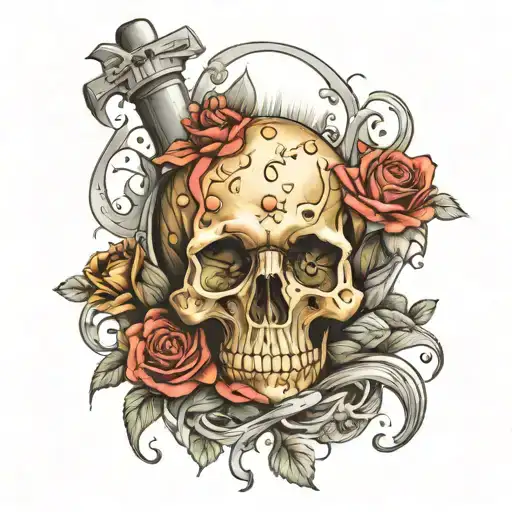 For the wages of sin is death, but the free gift of God is eternal life in Christ Jesus our Lord. tattoo design idea