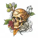 For the wages of sin is death, but the free gift of God is eternal life in Christ Jesus our Lord. tattoo design idea