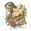 For the wages of sin is death, but the free gift of God is eternal life in Christ Jesus our Lord. tattoo design idea