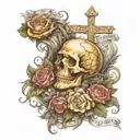 For the wages of sin is death, but the free gift of God is eternal life in Christ Jesus our Lord. tattoo design idea