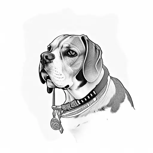 beagle  tattoo design idea