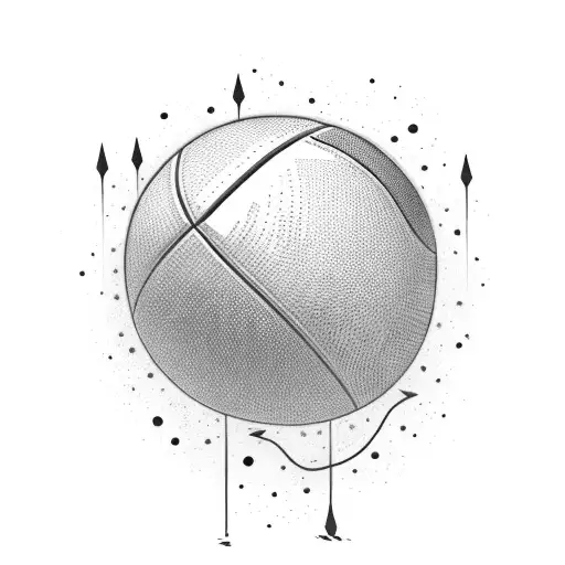 A dynamic volleyball player spiking the ball with the phrase 'unstoppable' written in bold letters underneath tattoo design idea