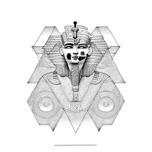 Create a tattoo design inspired by ancient Egyptian hieroglyphics and incorporate elements of nature. tattoo design idea