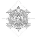 Create a tattoo design inspired by ancient Egyptian hieroglyphics and incorporate elements of nature. tattoo design idea