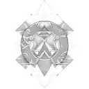 Create a tattoo design inspired by ancient Egyptian hieroglyphics and incorporate elements of nature. tattoo design idea