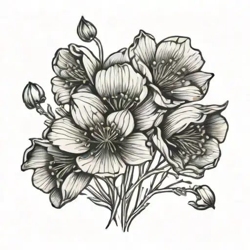 buttercup flowers tattoo design idea