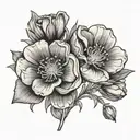 buttercup flowers tattoo design idea