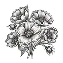 buttercup flowers tattoo design idea