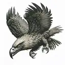 Venom eagle soaring tattoo design idea