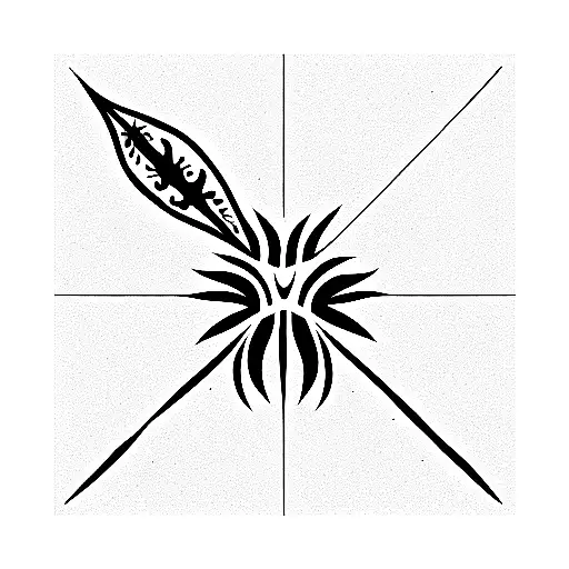 halloween floral tattoo design idea