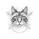 cat's whiskers tattoo design idea