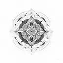 Mandala-inspired geometric design incorporating elements of project management tools and symbols tattoo design idea