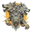Fenrir and tyr tattoo design idea