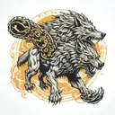 Fenrir and tyr tattoo design idea