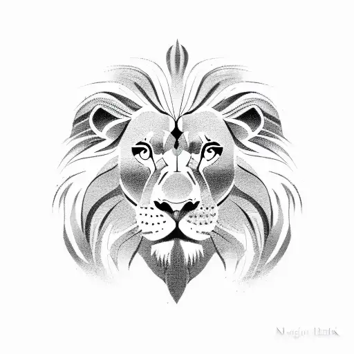 greek lion tattoo design idea