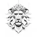 greek lion tattoo design idea