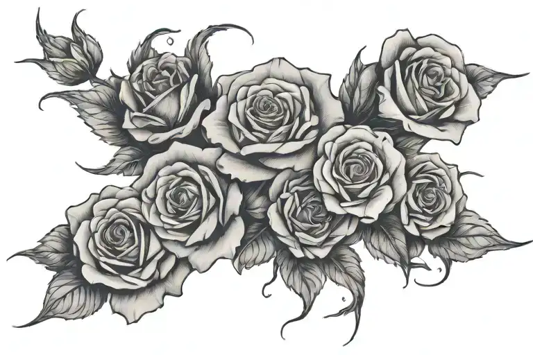 roses expired time lost love hate tattoo design idea