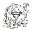 blood of the covenant is thicker than water of the womb tattoo design idea
