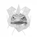 single line Komodo dragon tattoo design idea