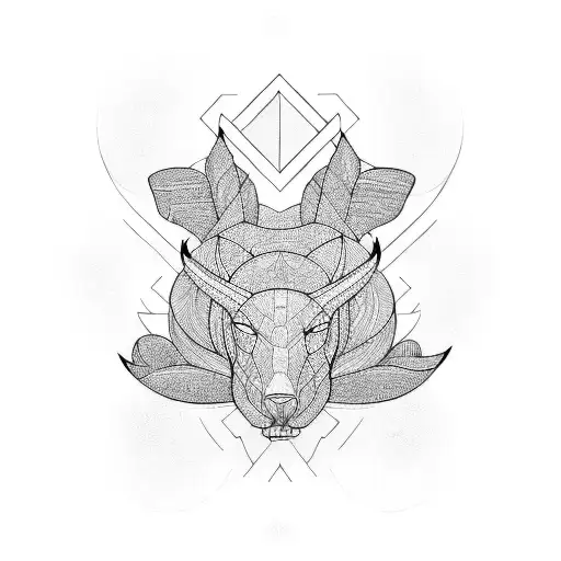 line work  tattoo design idea