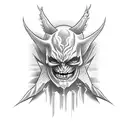 crying devil tattoo design idea