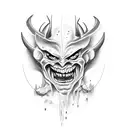 crying devil tattoo design idea