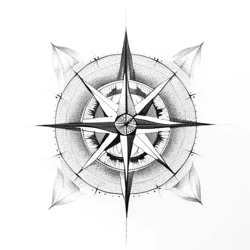 Compass Rose tattoo design idea