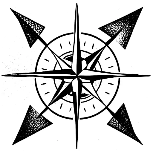 Compass Rose tattoo design idea