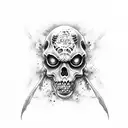 an army of zombie pirates underwater tattoo design idea