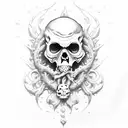 an army of zombie pirates underwater tattoo design idea