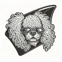 toy poodle looking outside the car window  tattoo design idea