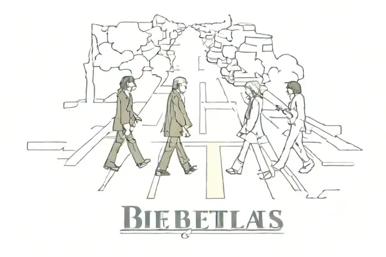 The Beatles Abbey Road tattoo design idea