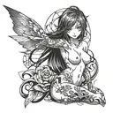 anime nude   tattoo design idea