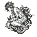 anime nude   tattoo design idea