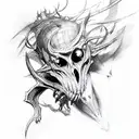demon tattoo design idea