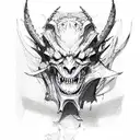 demon tattoo design idea