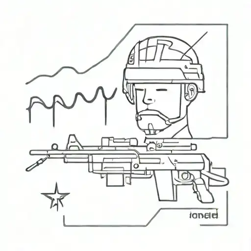 army simple tattoo design idea