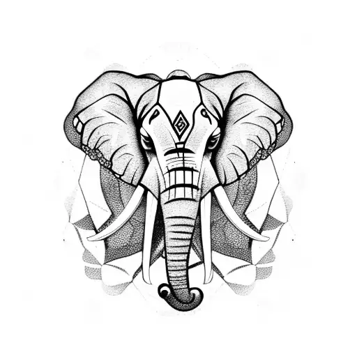 Elephant mandala tattoo design idea
