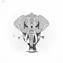 Elephant mandala tattoo design idea