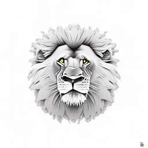 king lion tattoo design idea