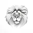 king lion tattoo design idea