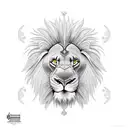 king lion tattoo design idea