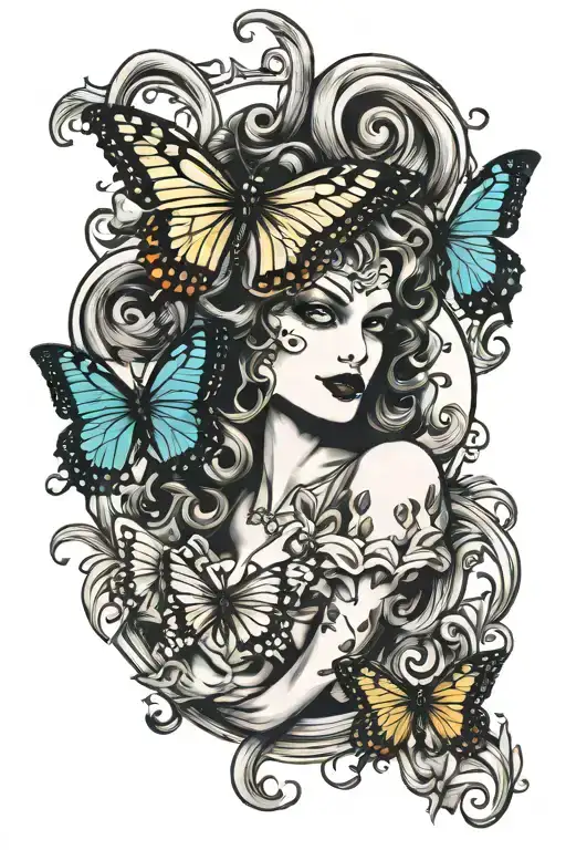 medusa, semicolon, butterfly, joker tattoo design tattoo design idea
