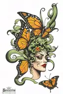 medusa, semicolon, butterfly, joker tattoo design tattoo design idea