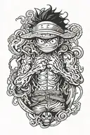 luffy gear 5 tattoo design idea