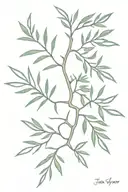 juniper branch tattoo design idea