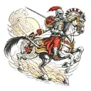 centurion approaching battle tattoo design idea