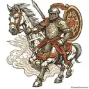 centurion approaching battle tattoo design idea