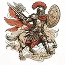 centurion approaching battle tattoo design idea