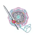 crochet design and crochet hook tattoo design idea